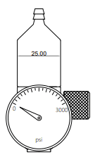 Fixed flow regulator for multi-gas detector calibration kits