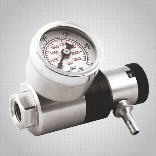 Custom dial regulator for calibration and industrial gas distributors