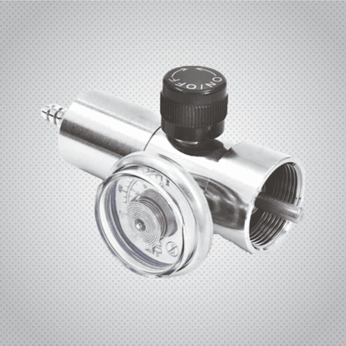 Preset flow regulator with C10 inlet for calibration gases