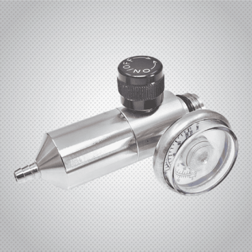 Brass fixed flow regulator for portable bump testing