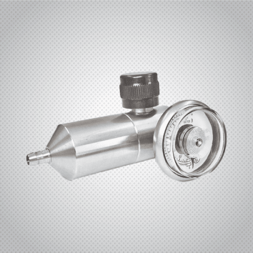 Calibration gas fixed flow regulator with tamper-proof setting