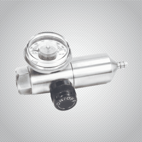 Disposable cylinder fixed flow regulator for short-term calibration gas use