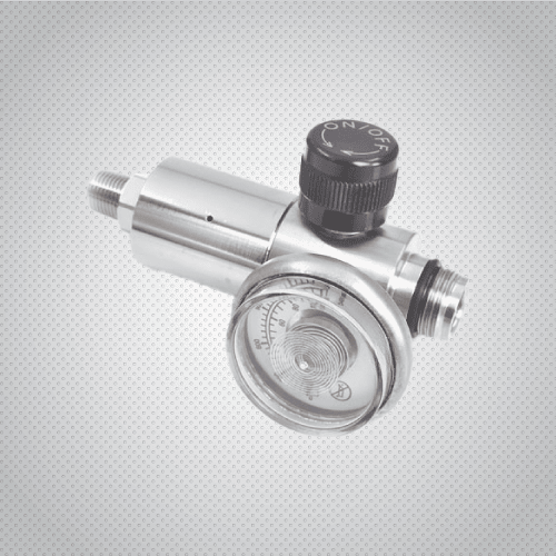 Fixed flow regulator for portable calibration cylinders in field service