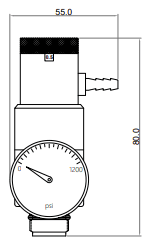 Dial-a-flow regulator with indexed knob for quick settings