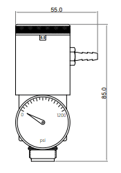 Fine-control vari-flow regulator for gas detection instruments