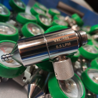 Fixed flow regulator C10/CGA600 for gas detector calibration